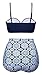 Aixy Women Vintage Swimsuits Bikinis Bathing Suits Retro High Waisted Polka Underwired,Navy+white,US 8-10=Tag Size XL