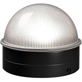 Classy Caps Summit Chain Link Solar Post Cap - Fits 2", 2.5", &amp; 3" Diameter Fence Posts - Black ABS - High Output LED, Easy DIY, Brilliant White Light, Ideal for Chainlink Fence (Black)