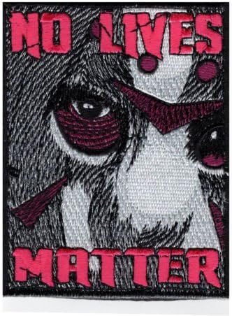 Jason Voorhees No Lives Matter Friday the 13th Hook Fastener Patch (3.5 X 2.75) for Accessories - Bags/Purses, Apparel - Coat/Jacket, Apparel - Jeans/Pants, Children, Crafts