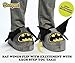 Stompeez Animated Batman Plush Slippers - Ultra Soft and Fuzzy - Wings Flap as You Walk - Small Grey