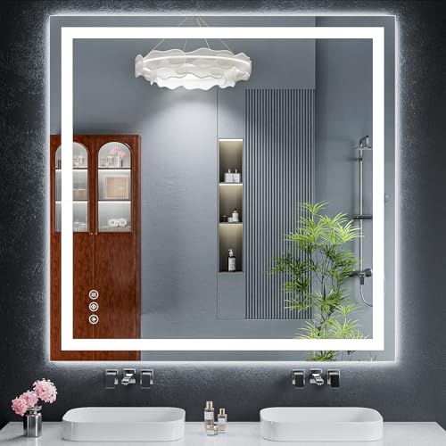LED Bathroom Mirror Anti-Fog Dimmable 3 Colors