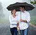 Plemo Auto Open Close Compact Travel Folding Umbrella with Anti-Slip Rubberized Grip, Windproof and Waterproof Portable for Business and Travel (Classic Black)