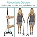 Vive Quad Cane - Walking Stick for Men and Women - Lightweight Adjustable Staff - Comfortable Right and Left Hand Grip for Stability Support - Four Prong Sturdy Aluminum Travel Aid - 4 Tip Bronze