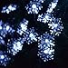 Viewpick 50 LED Solar Christmas Lights Outdoor Cool White Christmas Snowflake String Lights, Solar Powered LED Fairy Lights Xmas Tree Snowflake Decor Light for Party Patio Garden Roof Window Decor