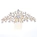 Big Hair Comb Silver/Gold Tone Hair Pins Women Hair Jewelry Bridal Hair Accessories Crystal Combs FA2944 (Gold)