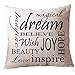 Iuhan Fashion Square Pillow Cover Cushion Case Toss Pillowcase Hidden Zipper Closure