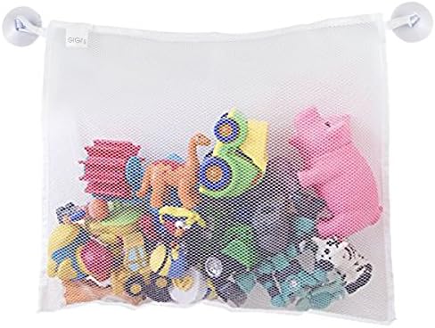 Gigi’s Bath Toy Organizer + 2 Bonus Durable Suction Cups with Hooks