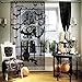 OurWarm 2 Pieces Halloween Window Curtains Black Lace Halloween Indoor Decoration, Scary Horror Bats Pumpkin Curtains 40 x 80 inch