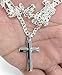 Sterling Silver Diamond Cut Thick Solid Cross Pendant 1.5