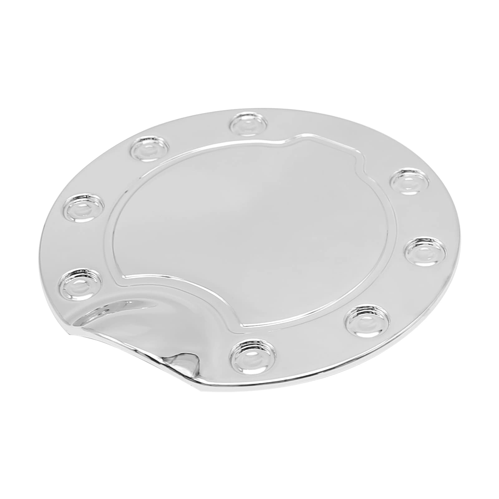Photo 1 of DUZFOREI 4L3Z-99405A26-EAA Chrome Fuel Tank Cap, Fuel Gas Door Cover Fuel Tank Filler Cap Replacement for Ford F150 2004 2005 2006 2007 2008 (Silver)