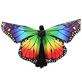 Lookatool Halloween/Party Prop Soft Fabric Butterfly Wings Shawl Fairy Costume (260150CM, Multicolor 5)