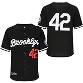 Men's Black Legend Baseball Jersey Number 42 Vintage Embroidered Retro Lightsout Jerseys Shirts