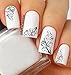 Nail Art Water Slide Tattoo Stickers Decals Immense Designs: Flowers/Leaves/Butterflies/Humming Birds/for an Elegant Manicure 10 - Pack/LDII/