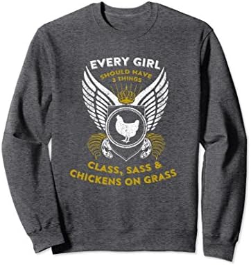 Unisex Chicken Lady Sweatshirt Medium Dark Heather