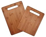 Totally Bamboo 2 Piece Cutting Board Set, 100% Bamboo For Food Prep, Making Cocktails or Serving Appetizers (Kitchen)