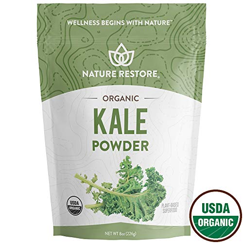 Nature Restore USDA Certified Organic Kale Powder, Non-GMO (8 Ounces), Perfect for Shakes, Greens Superfood Blends