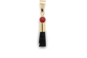 ALEA COLLECTION Black Figa Hand Real Azabache Pendant Red Coral Evil Eye Protection Good Luck Charm Amuleto Genuino de Buena Suerte