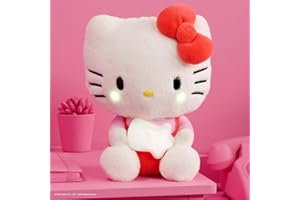 Jazwares Hello Kitty and Friends - Hello Kitty 10-inch Illuminating Feature Plush - 5 Colors and Twinkle Sounds - Amazon Exclusive - Officially Licensed Sanrio Product from Ages 6+