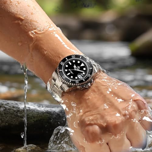 ADDIESDIVE 41 MM Dive Watch Automatic Watches for Men Sapphire Glass 200 M Waterproof BGW9 Luminous Analog Multicolor
