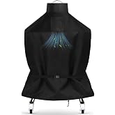 TheElves Kamado Grill Cover for Kamado Joe Jr 13.5", London Sunshine 15" | 23"Dx32"H, Waterproof Dustproof Weather Protection Cover for Outdoor Ceramic Kamado Charcoal Grill and Smoker