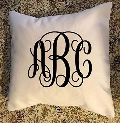Amazon Com Monogrammed Throw Pillow Monogrammed Cushion Handmade