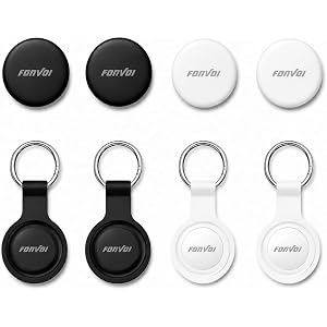 4 Pack Tracker Tags, Apple MFi Certified, Work with Find My iOS, Smart Tag Key Item Finder, Waterproof, Worldwide, Replaceabl