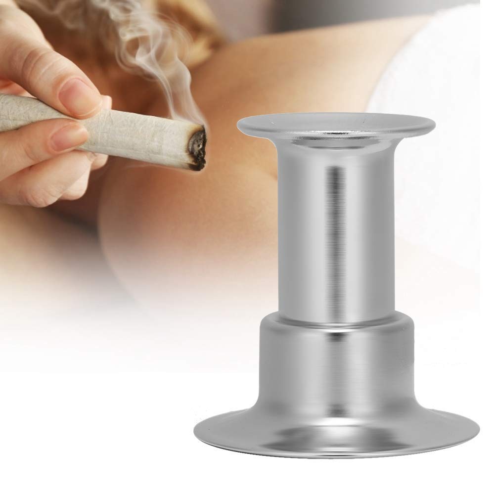 Kireina Moxa Extinguisher, Stainless Steel Moxibustion Extinguisher Can,Multi-specification Optional Moxibustion Roll Extinguisher With Ash Collector Tray Dish Stable Base (2cm)