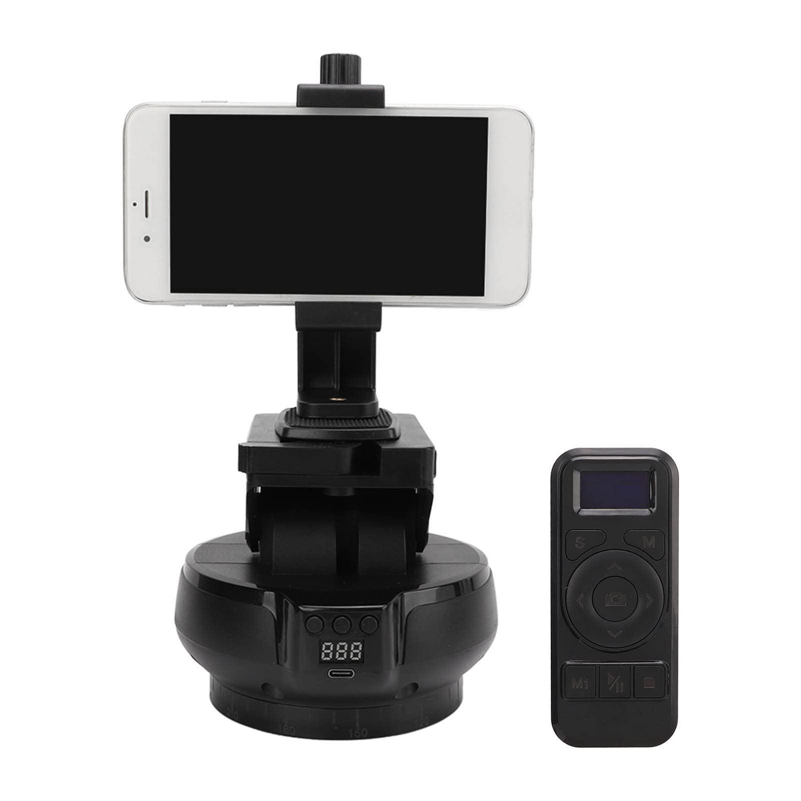 Photo 1 of Motorized Panoramic Tripod Head 360° Rotation Remote Control 9 Gears Speed Compatible with Phones Cameras, Type C Charging, 2000mah Battery
