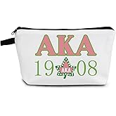 YULUENZE AKA 1908 Ivy Pearl Makeup Bag Cute Small Organizer Bag with Zipper AKA 1908 Ivy Pearl Cosmetic Bag Aesthetic Sorority Present for Women Friends