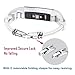 bayite Leather Bands Compatible with Fitbit Alta and Alta HR, Metal Clasp Leather Cord Wristband, (White, 5.5