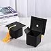 LUOEM Grad Cap Boxes Gradation Cap Favor Boxes Party Favor Gift Boxes Graduation Cap Jewelry Box,Pack of 24 (Black)