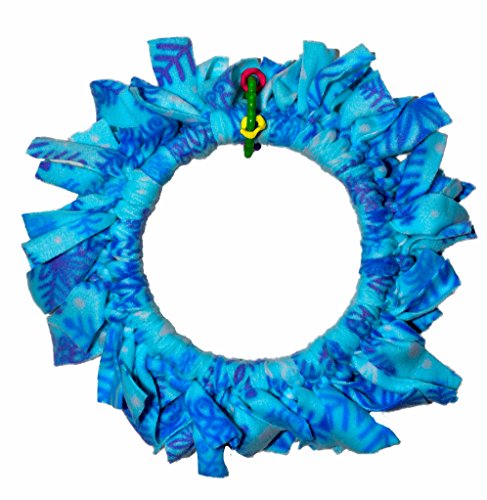 A Ring of Fleece by Parrot Kook Bird Toy Medium Perch Swing for conures african grey parrot toy