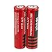 MuchBuy 8 Pack of 18650 3.7v 9800mAh Li-ion Rechargeable Battery Red