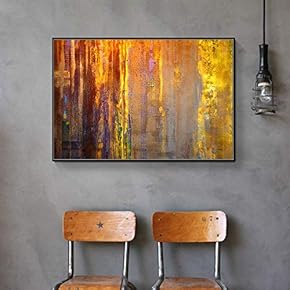 Framed Canvas Wall Art for Living Room, Bedroom Gold Palette Abstract Painting IV Canvas Prints for Home Decoration Ready to Hang - 16x24 inches