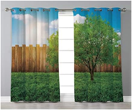 Goods247 Blackout Curtains,Grommets Panels Printed Curtains Living Room (Set of 2 Panels,55 84 Inch Length),Farm House Decor
