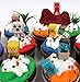 MINECRAFT 24 Piece Birthday CUPCAKE Topper Set Featuring Mini Minecraft Figures and Decorative Themed Accessories, Figures Average 1/2