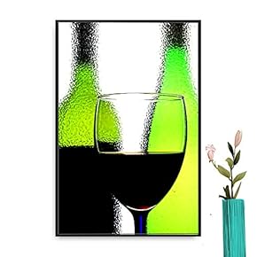 Framed Canvas Wall Art Red Wine Canvas Prints Home Artwork Decoration for Living Room,Bedroom - 16x24 inches