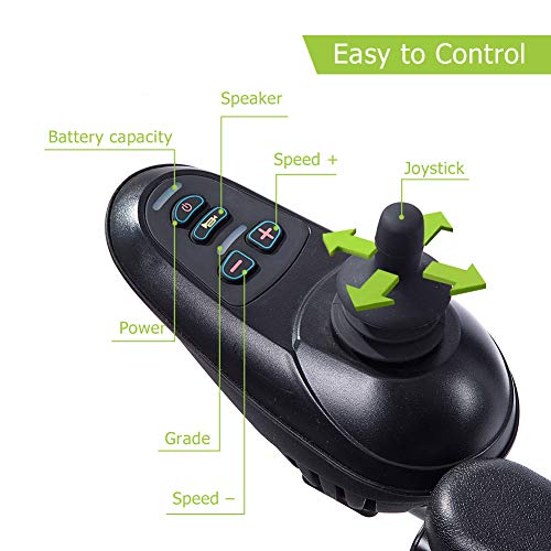 image for ELENKER Electric Wheelchair, Foldable Powered Mobility Aid Folding Car