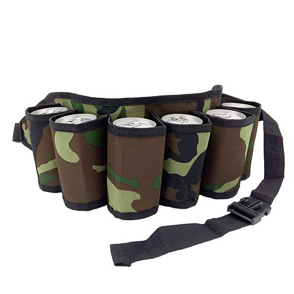 CENPEK Beer belt Mountaineering Waist Bag Outdoor fishing Drink Backpack 6 Bottles of Beer Outdoor Supplies -(Camouflage)
