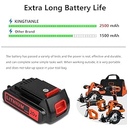 KINGTIANLE 2packs Replace Battery for Black and