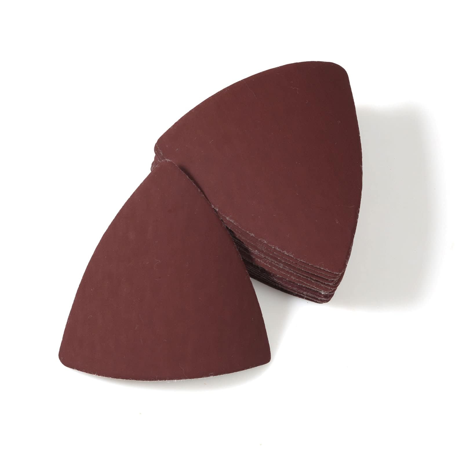 LEONTOOL 30 Pcs 3-1/8 Inch (80mm) Triangular Hook & Loop Oscillating Multitool Sanding Pads Triangle Sanding Pads 1500 Grit No Hole Triangle Sandpaper Detail Sander Sandpaper for Wood Metal Polishing