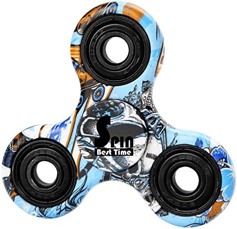 Best Time Spin Tri Fidget Spinner Metal EDC Finger Hand Toy, Perfect for Children and Adults Time Killer, ADHD Focus Anxiety Relief (Arts)