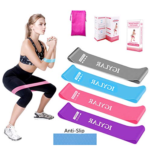 KIKOMO Resistance Loop Bands Anti Slip, Resistance Exercise Bands Set of 4, Workout Booty Bands Fitness Bands for Physical Therapy, Rehab, Stretching, Home Fitness, Yoga and More - Thumbnail 6