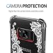 KIOMY Clear Case for Samsung Galaxy S8+ / S8 Plus, Shockproof Bumper Protective Cell Phone Back Cover with Airbags Corners, TPU Silicone Cute Case with White Lace Flowers Floral Design