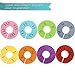 Caydo 40 Pieces Round Closet Dividers Size Dividers Round Hangers Closet Dividers for Clothing, Size XXS to XXXL(8 Colors)