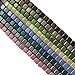 Satin Pastel 6mm Square Czech Czechmate Glass Two Hole Tile Bead Approx 200