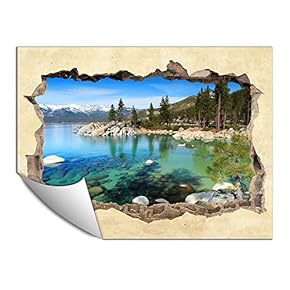 Wall Paper Small Wall Mural Creative 3D Photo Wall Art Removable Wall Decoration for Bedroom Living Room - 24x32 inches