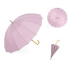 ThreeH Bamboo Stick Umbrella Auto Open Solid Color