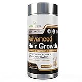 Advanced Hair Growth Formula for Healthier and Stronger Hair, Skin, & Nails with Vitamins A, C, & E, and Biotin - 60 Capsules by Prime Labs