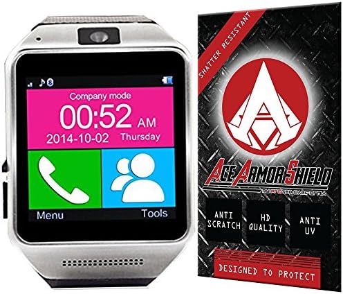 Ace Armor Shield Shatter Resistant Screen Protector for the Indigi® Innovation Bluetooth SmartWatch / Military Grade / High Definition / Maximum Screen Coverage / Supreme Touch Sensitivity /Dry or Wet Easy Installation with free lifetime replacement warranty